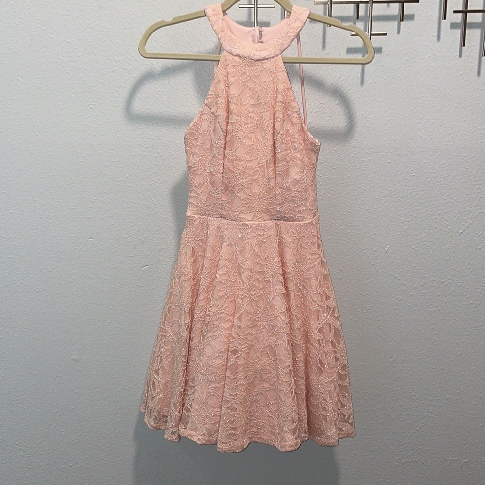 Camille La Vie Sequin Formal Pink Dress Size 1/2 - Picture 2 of 12